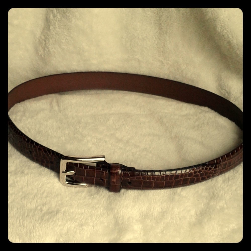 Liz Clairborne Brown Leather Belt, Small Petite